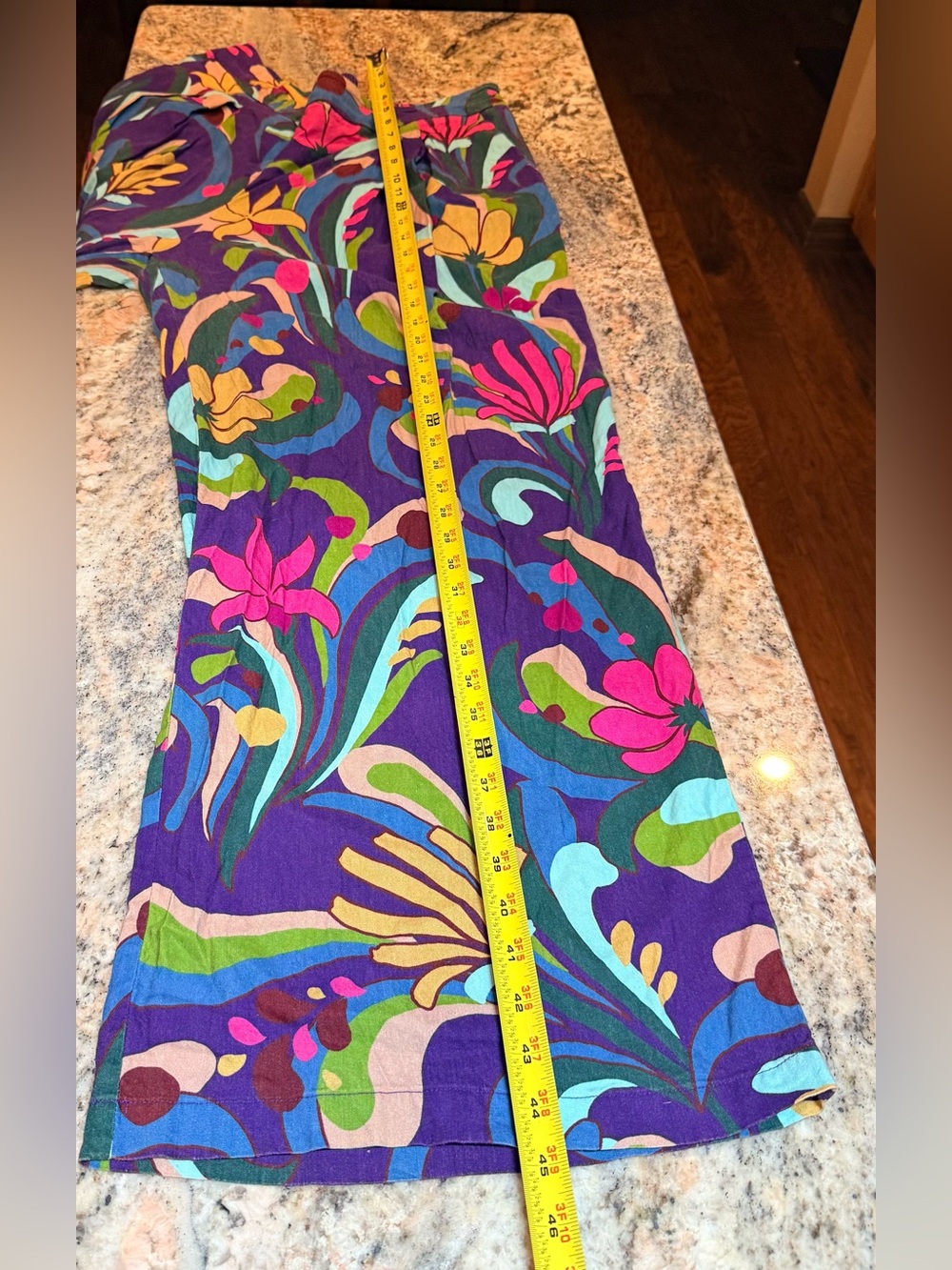 INC International Concepts Floral Palazzo Pants Size 14 Boho Wide Leg w Pockets - Picture 7 of 13
